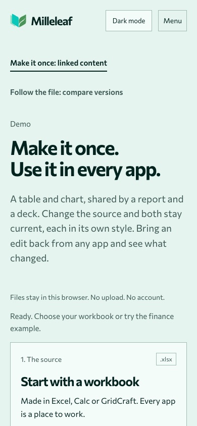 The same demo on a phone.
